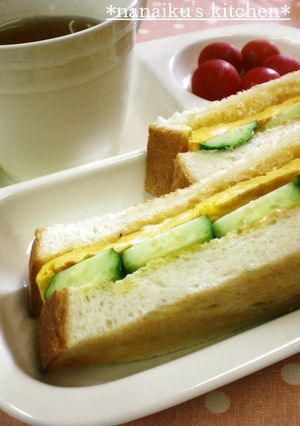 喫茶店の味♡卵ときゅうりのトーストサンド-レシピのメイン写真
