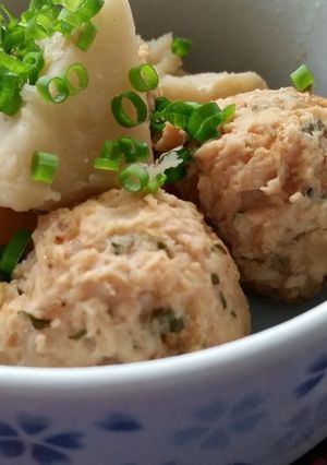 里芋と大葉入り鶏団子の煮物-レシピのメイン写真