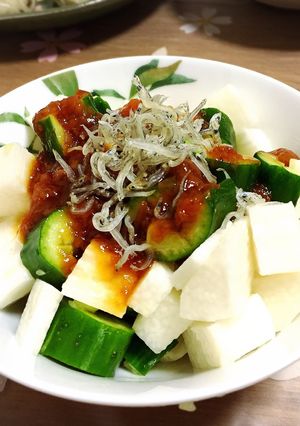 【冷たいおかず】長芋とキュウリの梅醤油-レシピのメイン写真