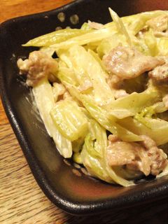 豚肉とセロリのマヨネーズ炒め-レシピのメイン写真