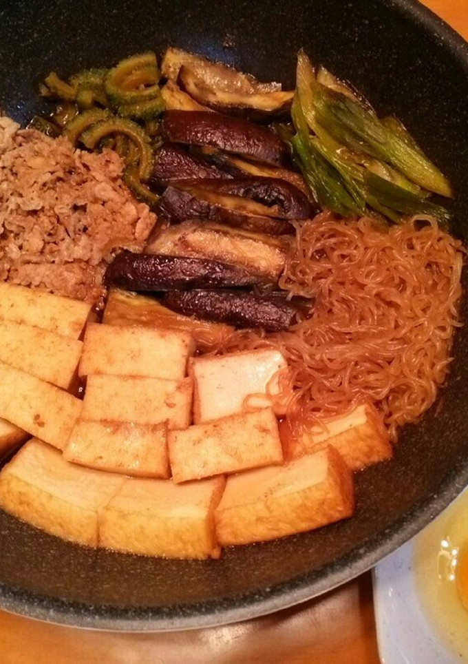 ゴーヤとナスのすき焼き風-レシピのメイン写真