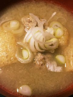 鶏つみれの味噌汁-レシピのメイン写真