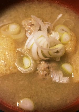 鶏つみれの味噌汁-レシピのメイン写真