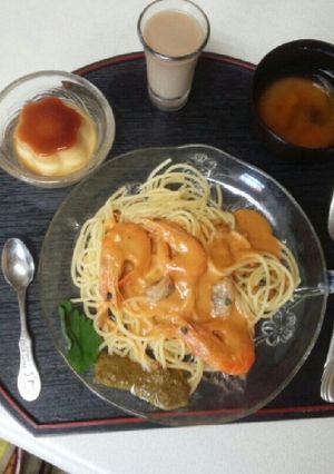 血管ダイエット食479エビクリームパスタ-レシピのメイン写真