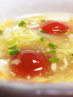 卵とミニトマトの中華スープ-レシピのメイン写真