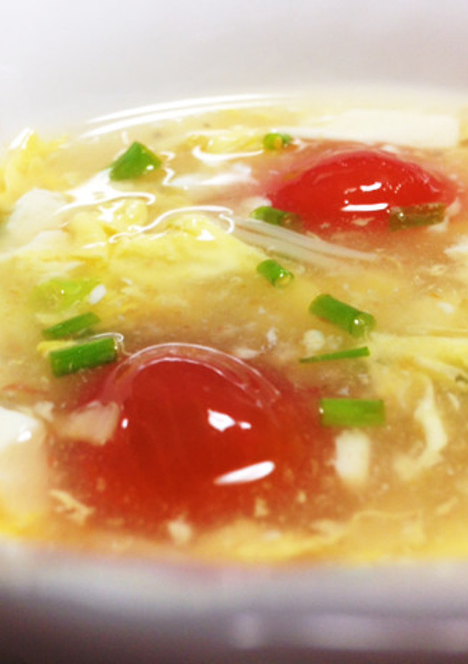 卵とミニトマトの中華スープ-レシピのメイン写真