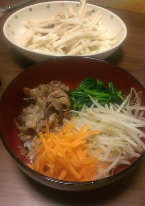簡単！焼肉のタレで丼！-レシピのメイン写真