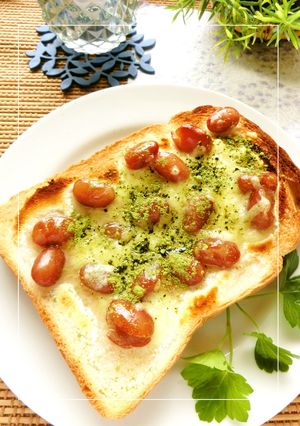 ミルキー抹茶風味❂金時豆の甘塩トースト-レシピのメイン写真