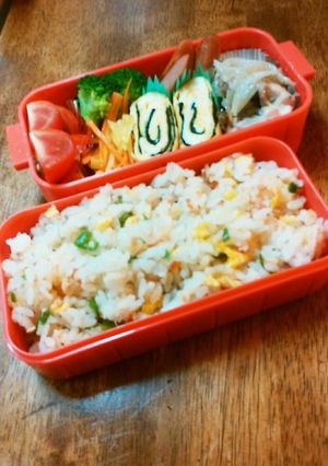 女子中学生弁当　鮭チャーハン☆-レシピのメイン写真