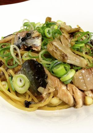 ＊絶品♡秋刀魚と舞茸のオイルパスタ＊-レシピのメイン写真