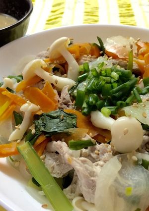 フライパンで☆野菜たっぷり蒸ししゃぶ-レシピのメイン写真