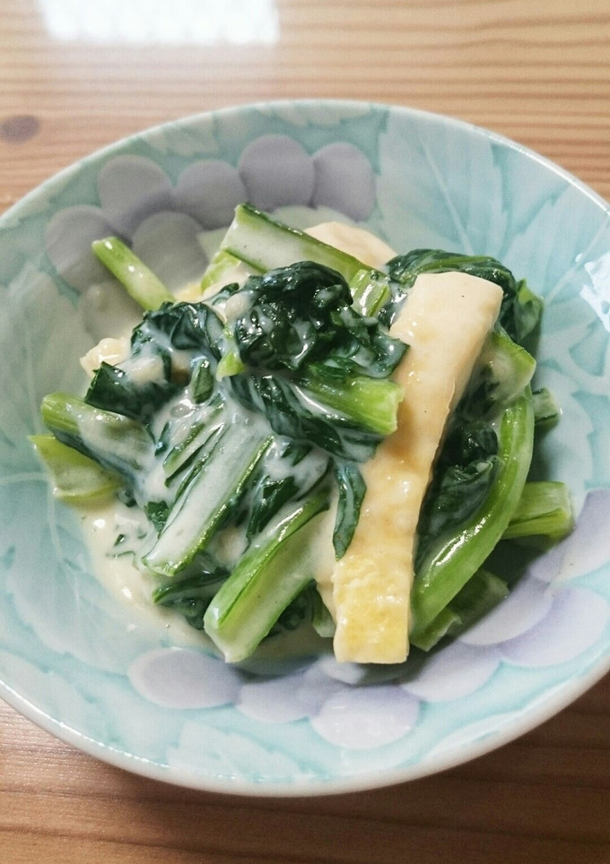 小松菜と油揚げのクリーム煮-レシピのメイン写真