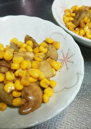 ゴボウとコーンのバターきんぴら-レシピのメイン写真