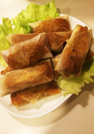 麻婆春雨な春巻き＊フライパンで焼きつけ-レシピのメイン写真