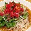 レンジで5分☆簡単肉味噌そうめん