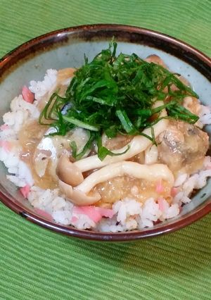 鯖缶で♪胡麻生姜ご飯の香味おろし煮丼-レシピのメイン写真