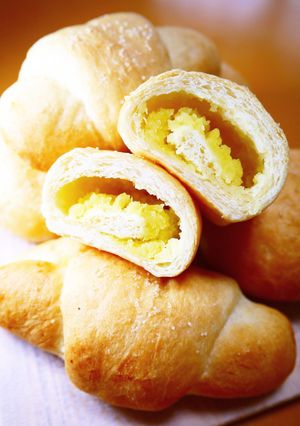 ランチに♪さつま芋★スイートポテト塩パン-レシピのメイン写真