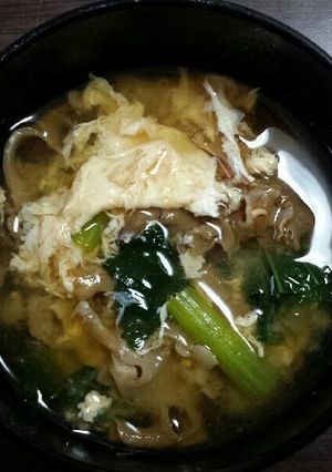 ハナビラタケのかき玉汁-レシピのメイン写真