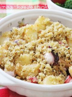 フライパンでタコとじゃがいものパン粉焼き-レシピのメイン写真