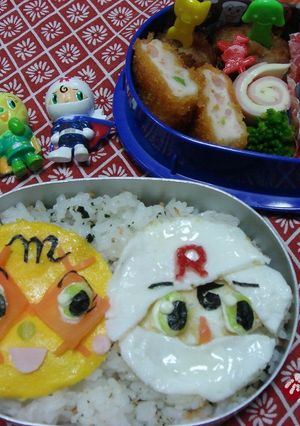 キャラ弁☆ロールパンナとメロンパンナ-レシピのメイン写真