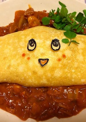 ふなっしーオムライス-レシピのメイン写真