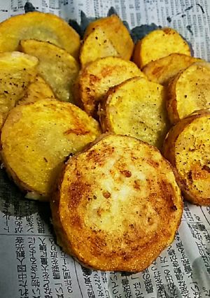 さくっと(^-^)じゃがいもの輪切り揚げ-レシピのメイン写真