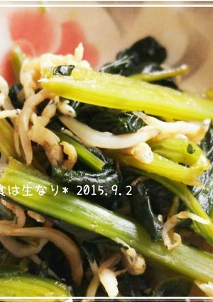 ほうれん草とシラスのポン炒め♪-レシピのメイン写真