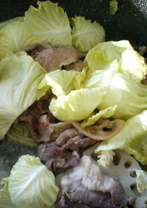 春キャベ豚蓮根☆芋焼酎がキク～-レシピのメイン写真