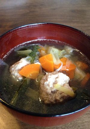 ◎風邪の時に◎鶏団子と野菜のお汁-レシピのメイン写真