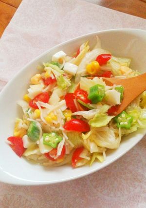 余った素麺で簡単☆チョップドサラダ。-レシピのメイン写真