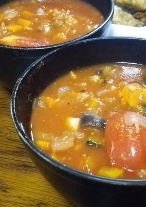 カボチャとソーセージのミネストローネ-レシピのメイン写真