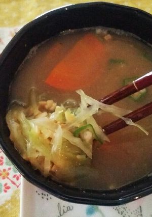 ひきわり納豆のお味噌汁-レシピのメイン写真