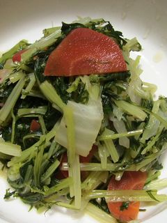 意外とイケる!水菜と白菜の蒸し煮-レシピのメイン写真