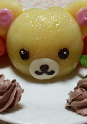 桃でコリラックマ-レシピのメイン写真