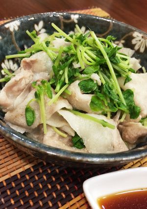 豆苗と豚バラの♡レンチン♪ポン酢-レシピのメイン写真