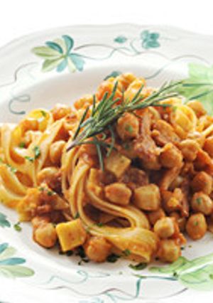 ひよこ豆のラグーあえタリアテッレ-レシピのメイン写真
