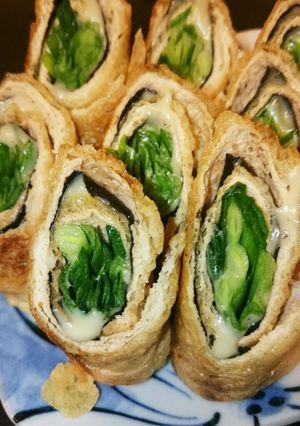 油揚げのくるくるニラ巻き♬-レシピのメイン写真
