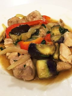 鶏と茄子のバジルエスニック炒め-レシピのメイン写真