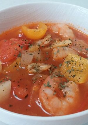 ★野菜いっぱい★海鮮トマトスープ-レシピのメイン写真