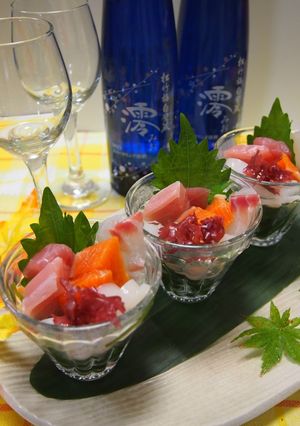 前菜❤刺身パフェ-レシピのメイン写真