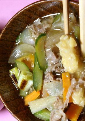 ひよこ豆のすいとん汁-レシピのメイン写真