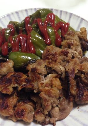 食欲そそる豚こまシンプル焼き-レシピのメイン写真