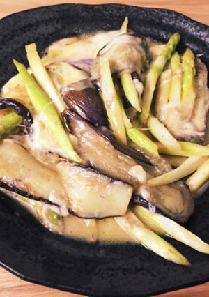 ナスとアスパラのポン酢チーズ-レシピのメイン写真