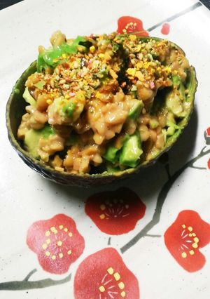 簡単5分!ふりかけ納豆アボカドココット☆-レシピのメイン写真