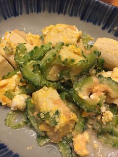 ゴーヤと高野豆腐の炒め物with明太マヨ-レシピのメイン写真