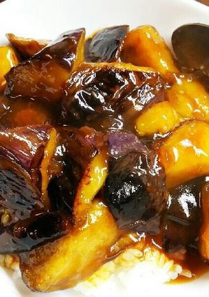 ナスの餡掛け丼-レシピのメイン写真