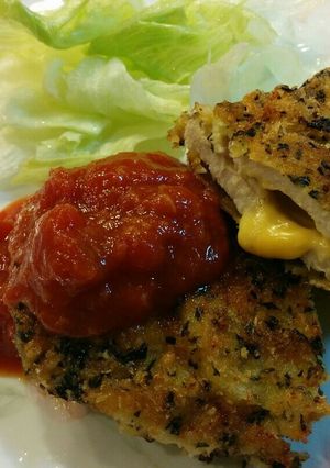 生姜焼用豚肉で♪チーズカツ★トマトソース-レシピのメイン写真