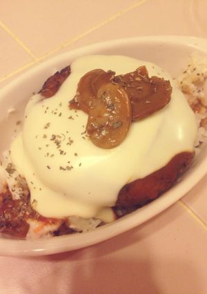 簡単ハンバーグご飯-レシピのメイン写真