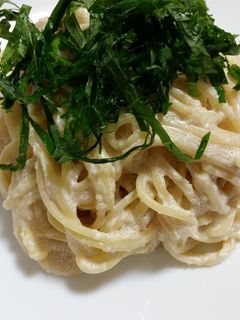 豆乳ホイップを使った明太子クリームパスタ-レシピのメイン写真