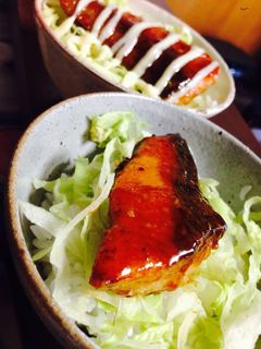 甘辛タレでカリカリ鮭のレタス丼-レシピのメイン写真